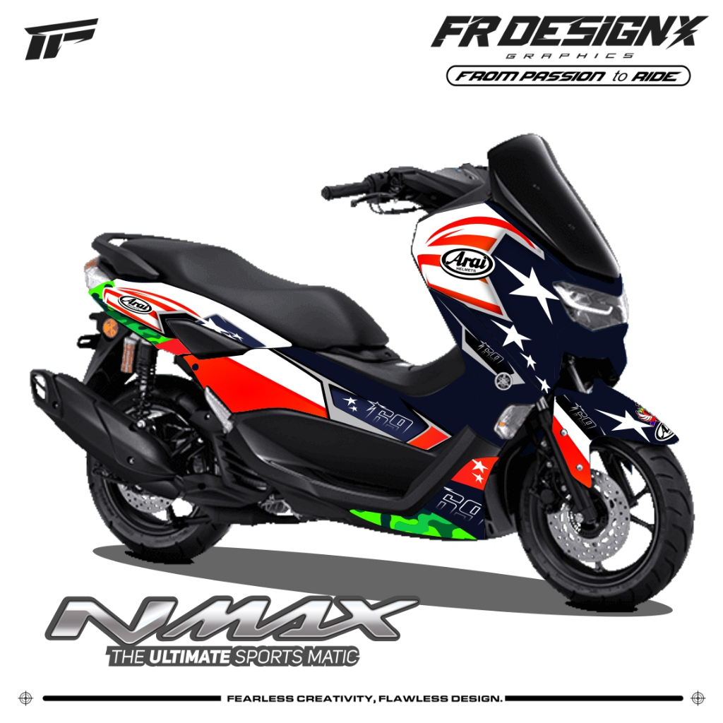 DECAL YAMAHA NMAX 2020 2021 2022 NEW HAYDEN  / FR DESIGNX / DECAL MODIF