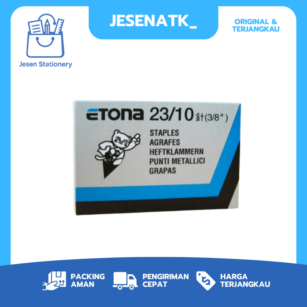 

Isi Staples Etona No. 23/10: Kuat Ekstra, Tajam Tembus Ratusan Lembar Anti Macet!