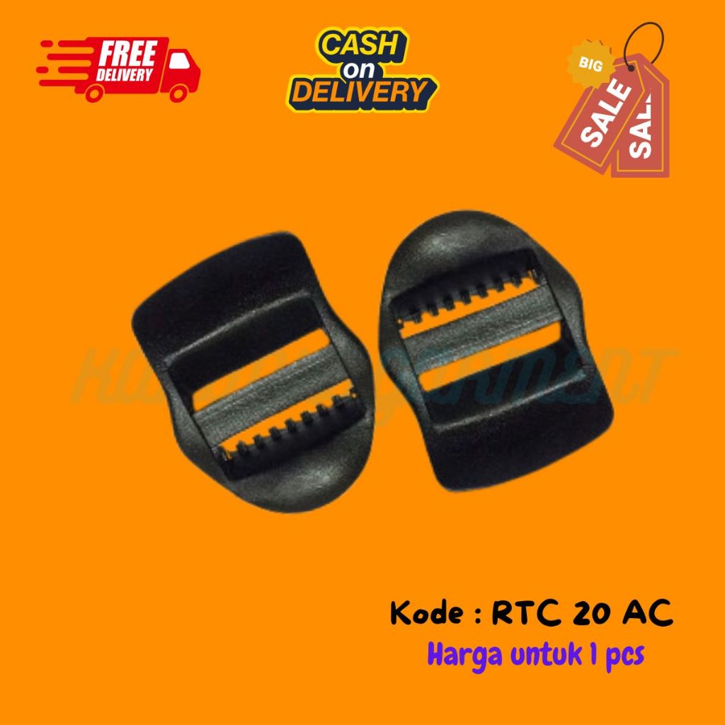 RING TANGGA GESPER TALI WEBBING TAS RANSEL 2.0 CM BUCKLE PLASTIK ASETAL RTC 20 AC SATUAN
