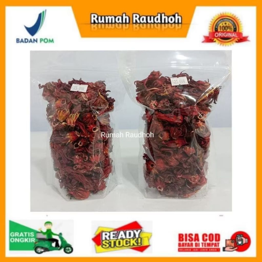 

TEH BUNGA ROSELLA ORIGINAL 100 GRAM - MENCEGAH BERBAGAI PENYAKIT