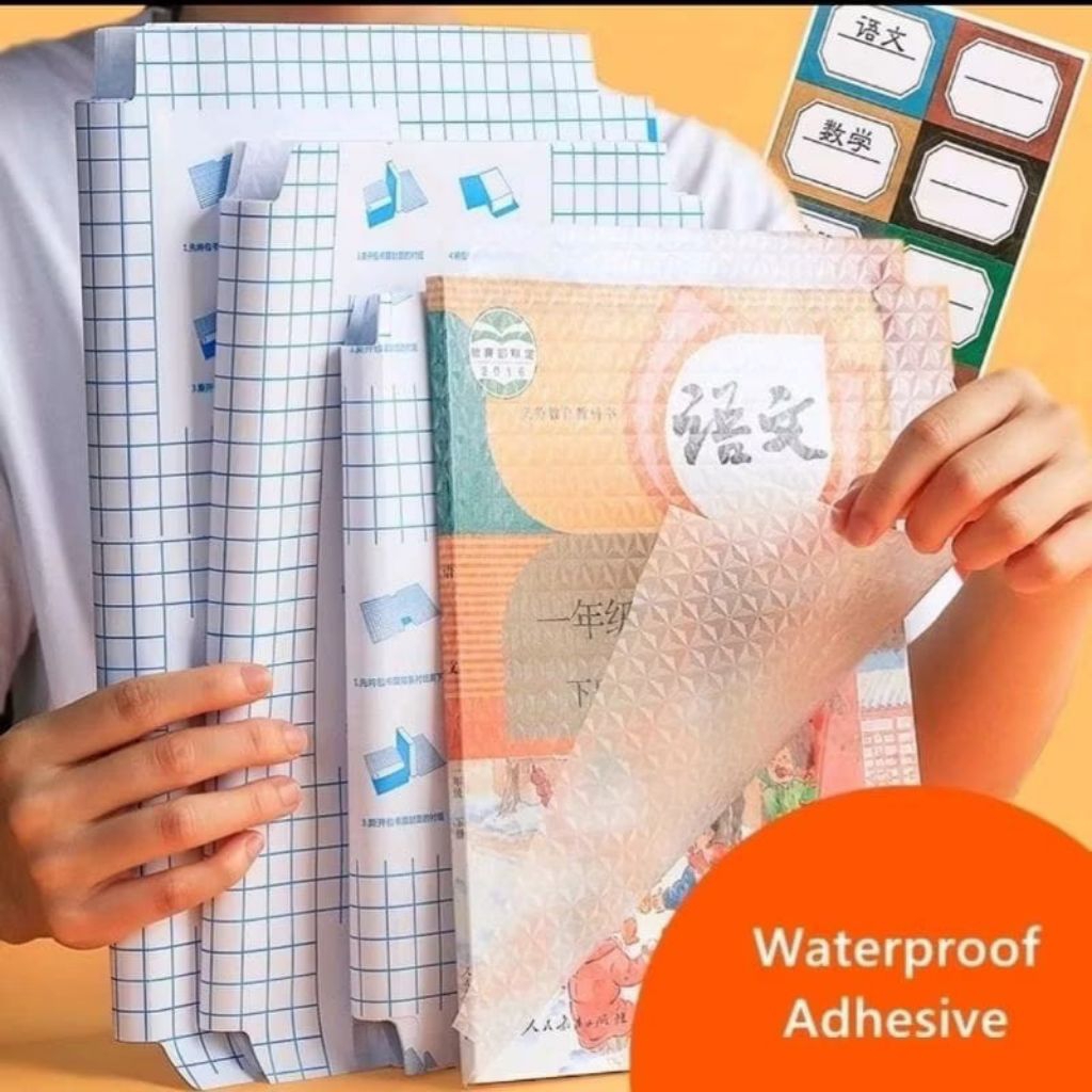 

Z3 Sampul buku isi 10 pcs Sampul Buku Plastik Cover Buku Instan Peralatan Sekolah Alat Tulis Praktis Komplit