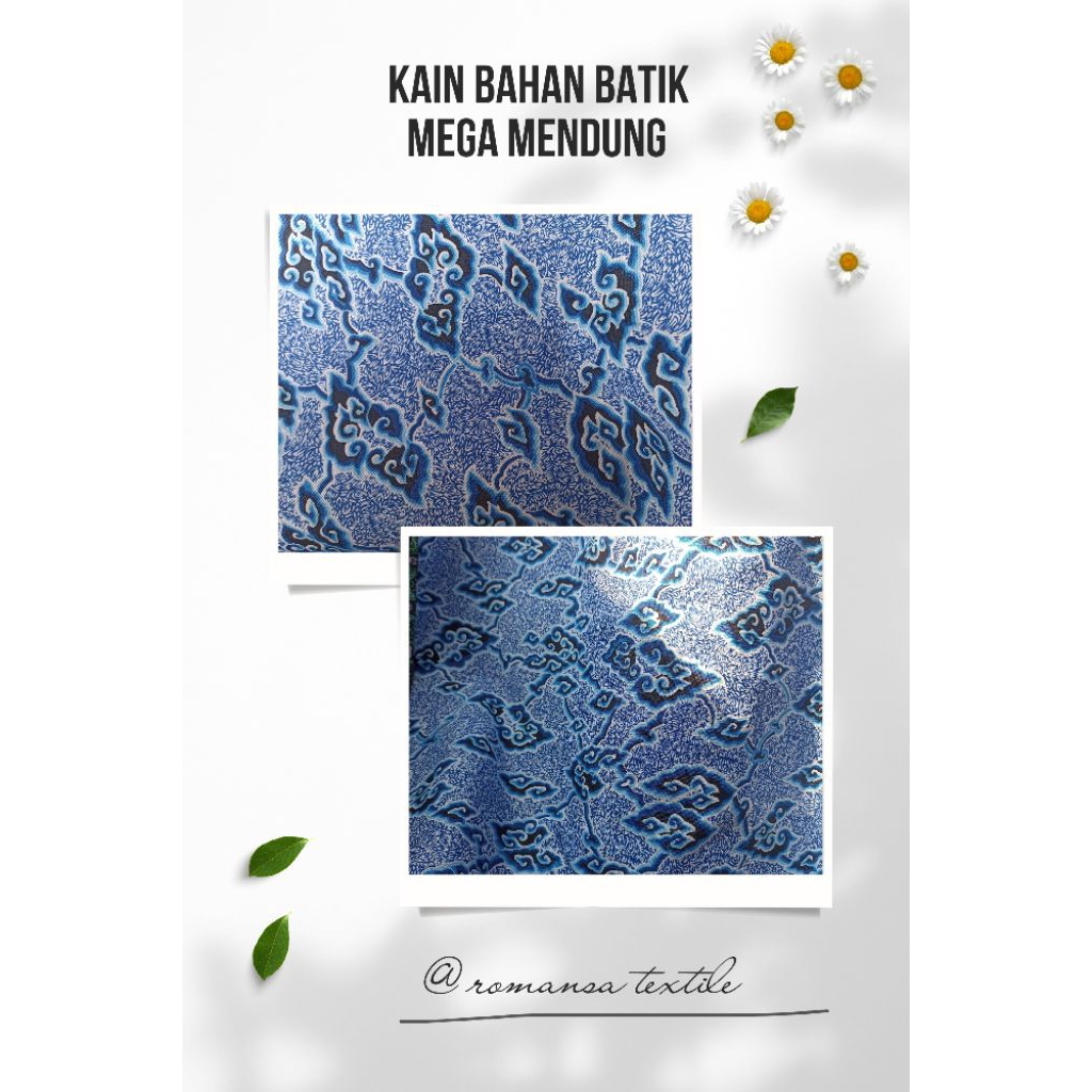 KAIN BAHAN BATIK SERAGAM MEGA MENDUNG MOTIF beras