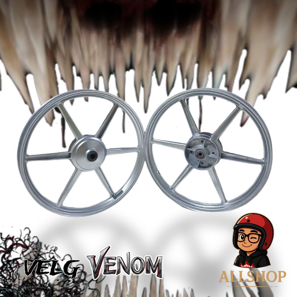 Velg Venom palang 6 Full tromol dpn blkng Astrea grand legenda impressa star prima c700 c800 dll