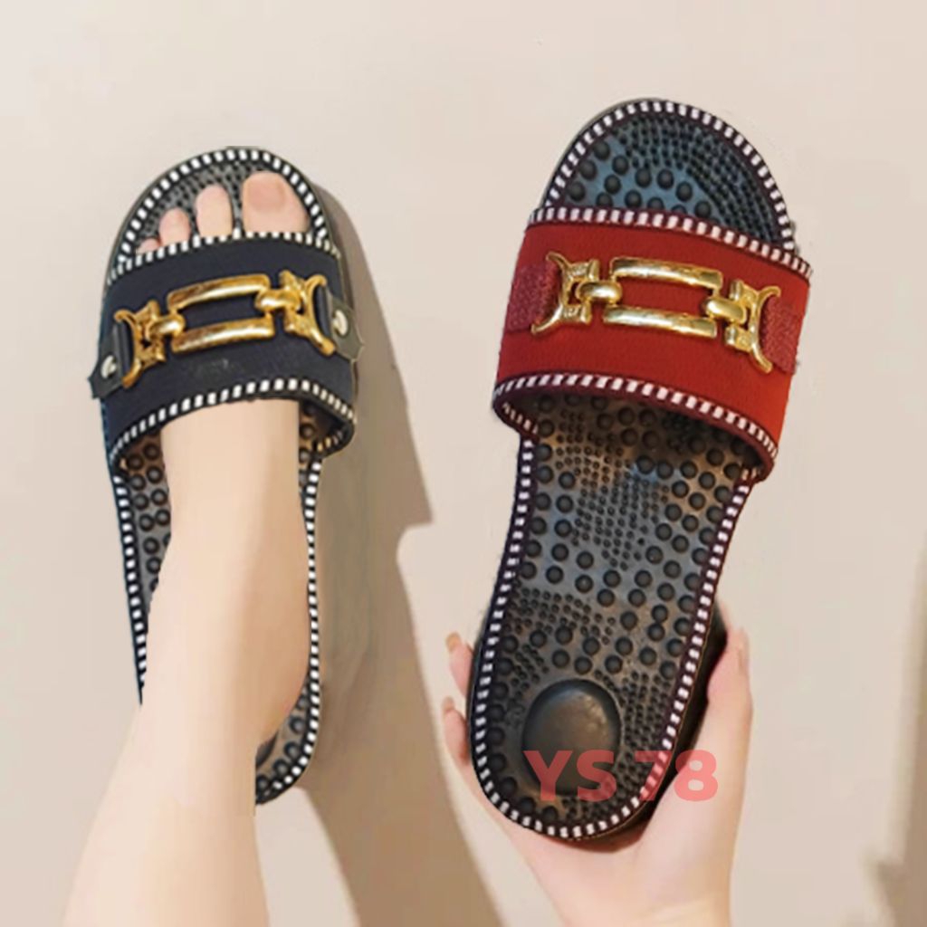 Sandal Wanita Refleksi Kesehatan Sendal Rematik Model Viariasi Rante Sol karet