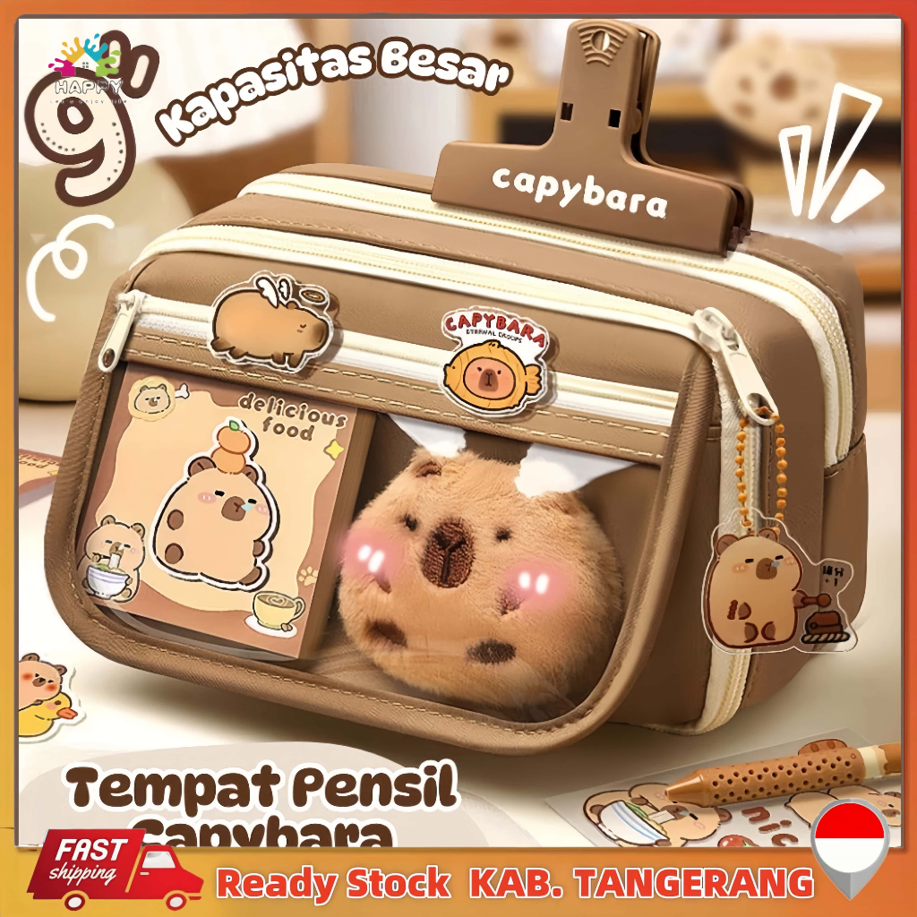

Stationery Pencil Case Capybara Pencil Box Large Capacity Waterproof Pen Bag Students Pencil Case