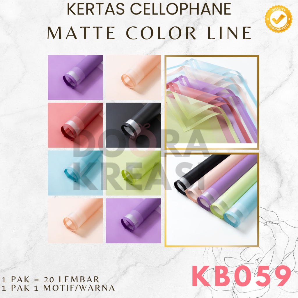 

Kertas Cellophane Buket Bunga Matte Color Line [ECER]