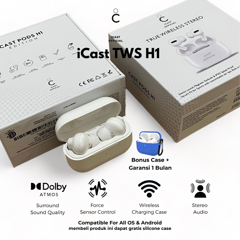[GRATIS CASE] iCast TWS Pro H1 Edition Final Upgrade iCast Official Logo