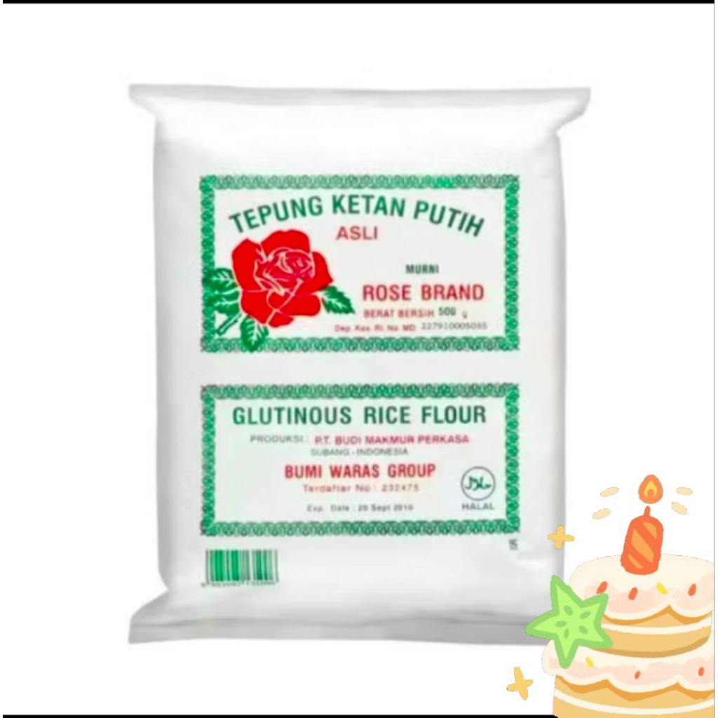 

Tepung Ketan Putih ROSE BRAND 500 gram