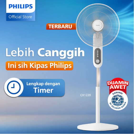 Kipas Angin Philips, Stylish, Baling 6 Dengan Timer - CX1220/00 - Putih I CX1520/01 - hitam REMOTE