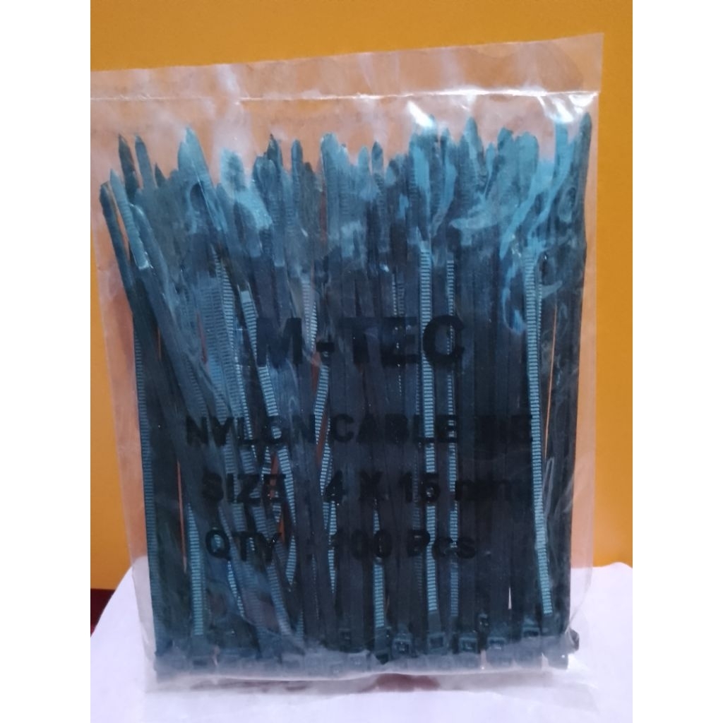 

Kabel Ties / Nylon Cable Tie Merk M-TECH Ukuran 4×15mm Isi 100pcs Warna Hitam