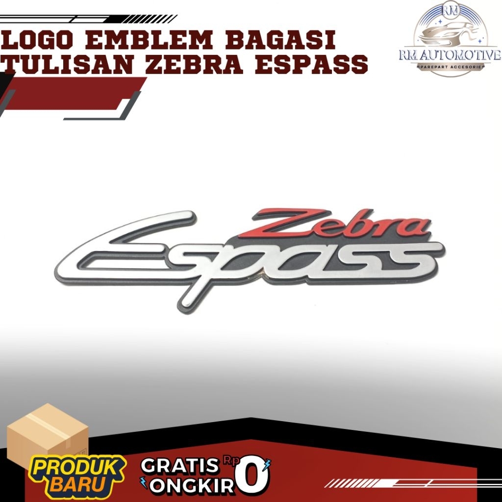 Logo Emblem Bagasi Tulisan Zebra Espass ZebraEspass Original
