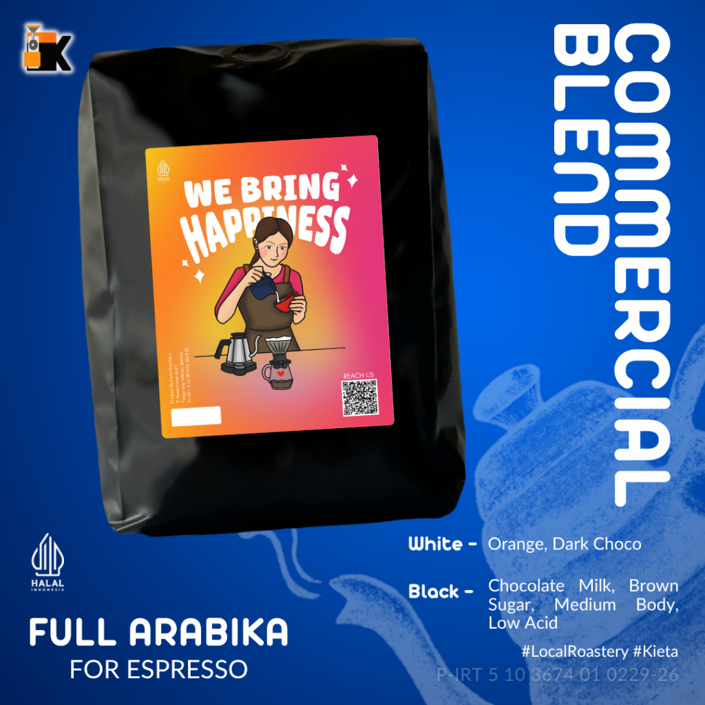 

Kieta Roastery - Biji Kopi Commercial Blend 200g / Bubuk Arabica Roasted Coffee Bean Espresso Based