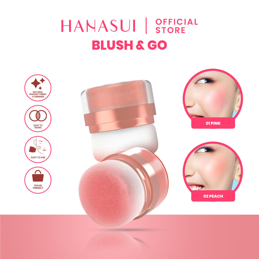 HANASUI PERFECT CHEEK BLUSH & GO / HANASUI BLUSH ON