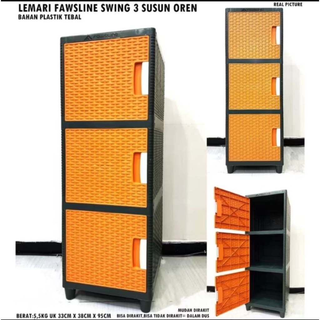 LEMARI FAWSLINE SWING 3 SUSUN