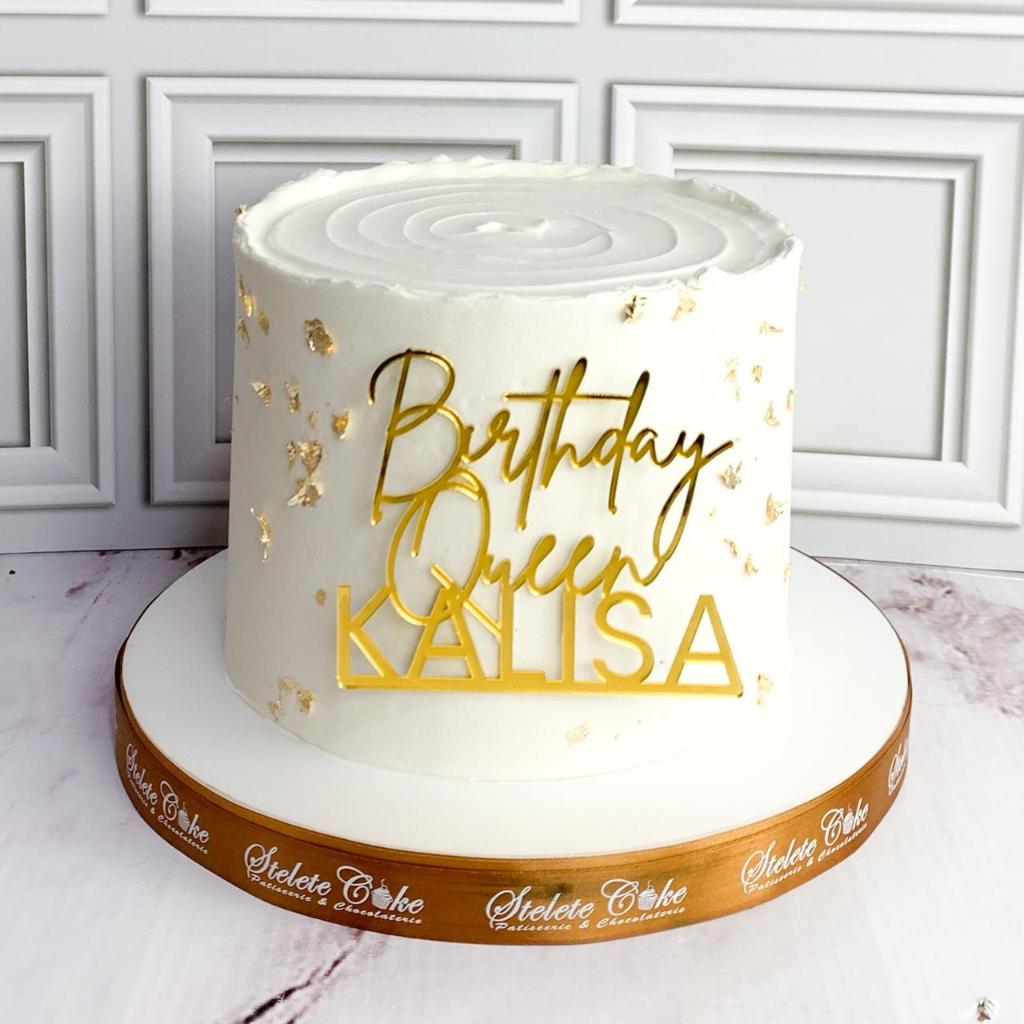 

Kue Ulang Tahun/Birthday cake/kue ultah tema gold white/kue birthday jakarta