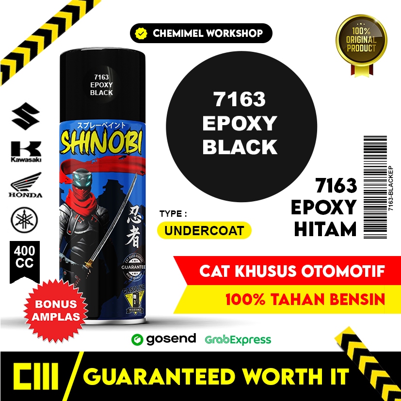 Epoxy Hitam Cat Semprot Shinobi Epoxy Black 7163