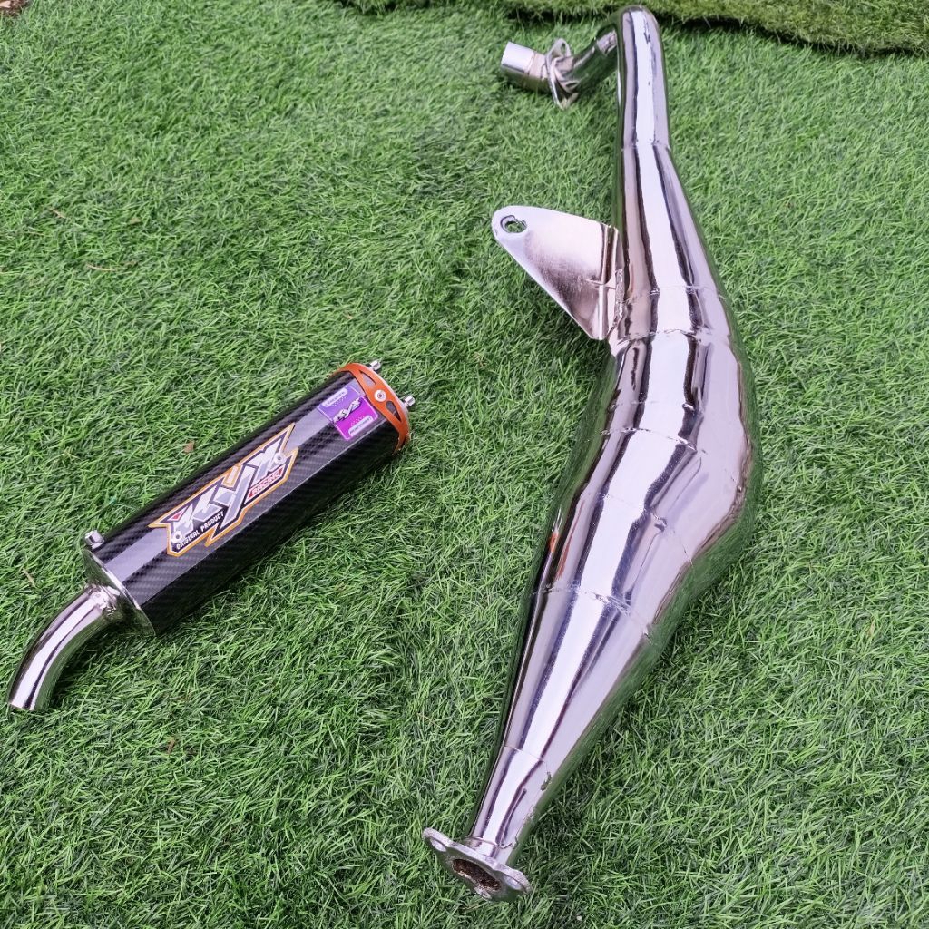 Knalpot Suzuki Rc 100/80 type Bm power Samping