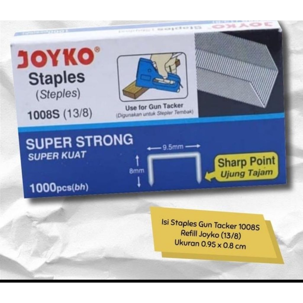 

ISI STAPLES TEMBAK 1008s (13/8) JOYKO