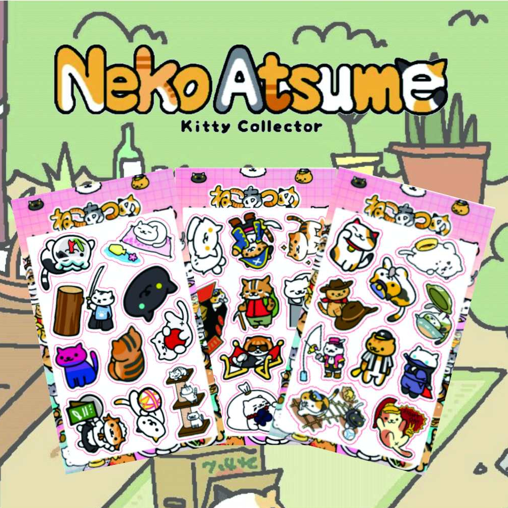 

Sticker Kiss Cut Kucing/ Neko Atsum Sticker Sheet/ Sticker Kucing Lucu