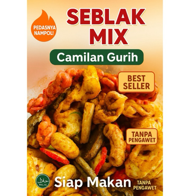 

Camilan Gurih Seblak Mix Pedas 500gr