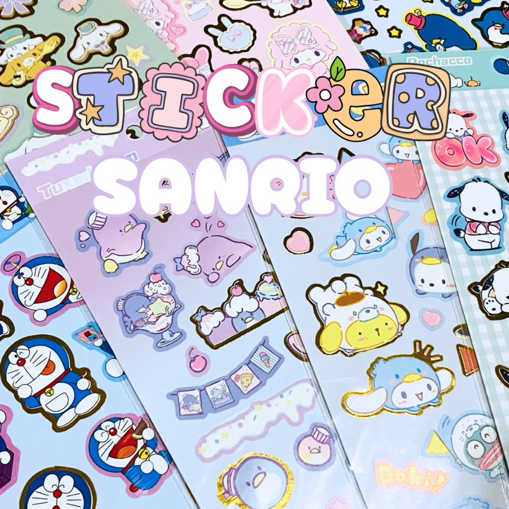 

sticker sanrio foil gold dekorasi