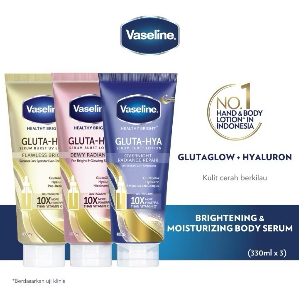 Vaseline Gluta Hya 330ml / Handbody Vaseline jumbo 330ml