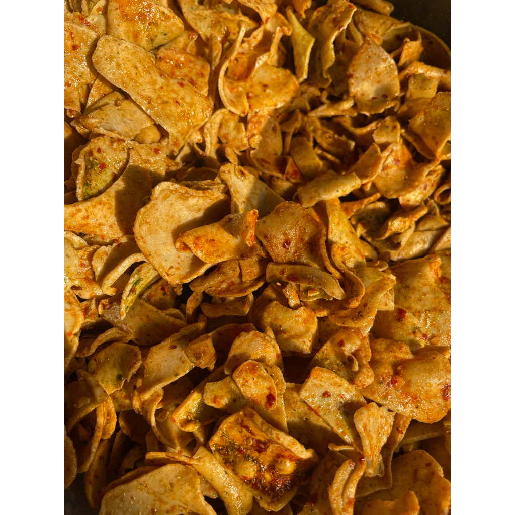 

KRIPIK BASRENG PIPIH DAUN JERUK CHILI OIL 500g