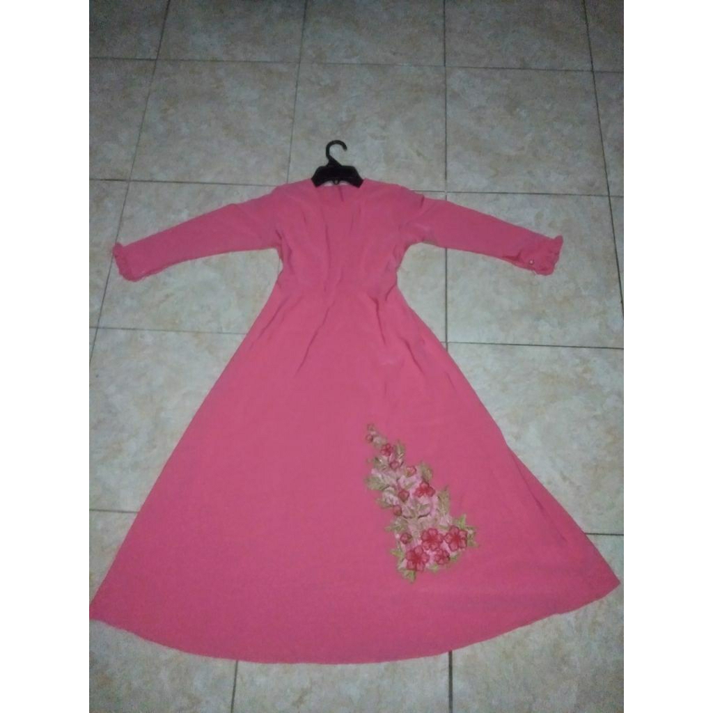 PL One set Gamis anak perempuan + hijab