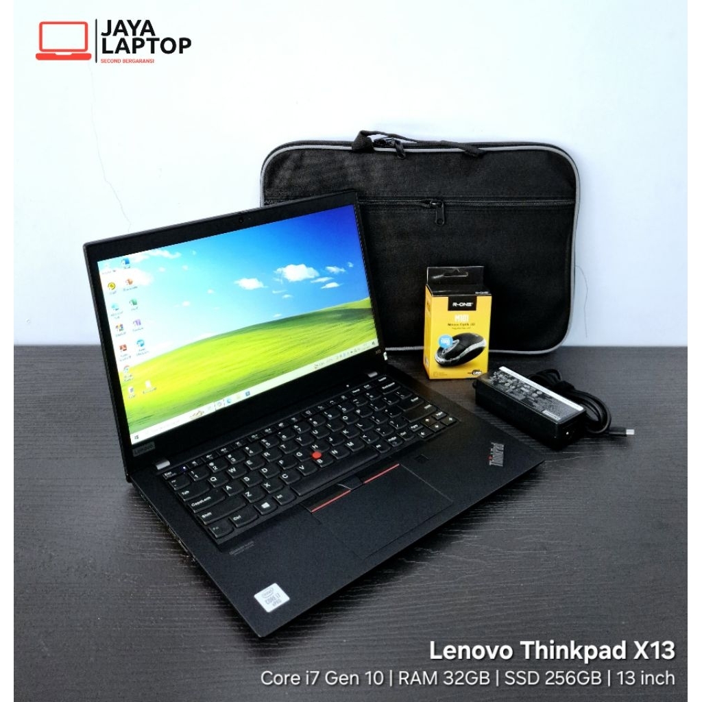 Lenovo Thinkpad X13 Core i7 Gen 10 RAM 32GB SSD 256GB 13 inch Slim Laptop Second Bekas