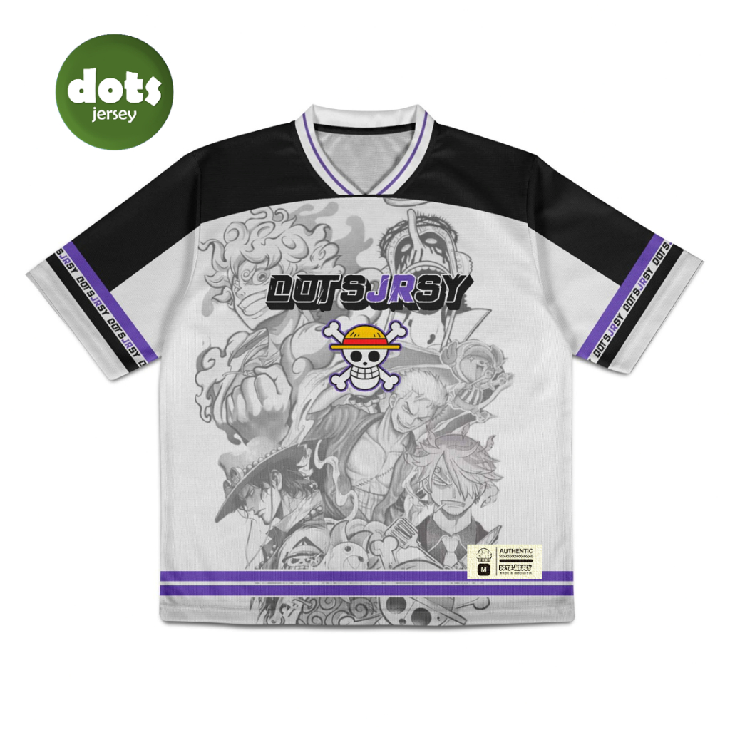 DOTS JERSEY LUFFY WHITE + // Jersey Oversize // Vintage // Streetwear