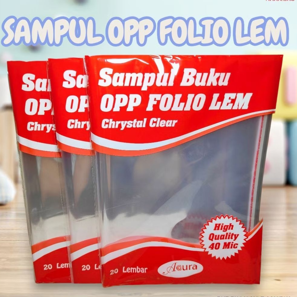 

Sampul Buku OPP Folio Lem/Sampul Buku Folio Lem Perekat/Sampul Buku Plastik Tebal/Per Bks