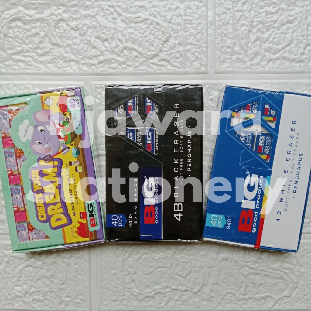 

SATU PACK (40 PCS) Penghapus Pensil BIG 4B 9401