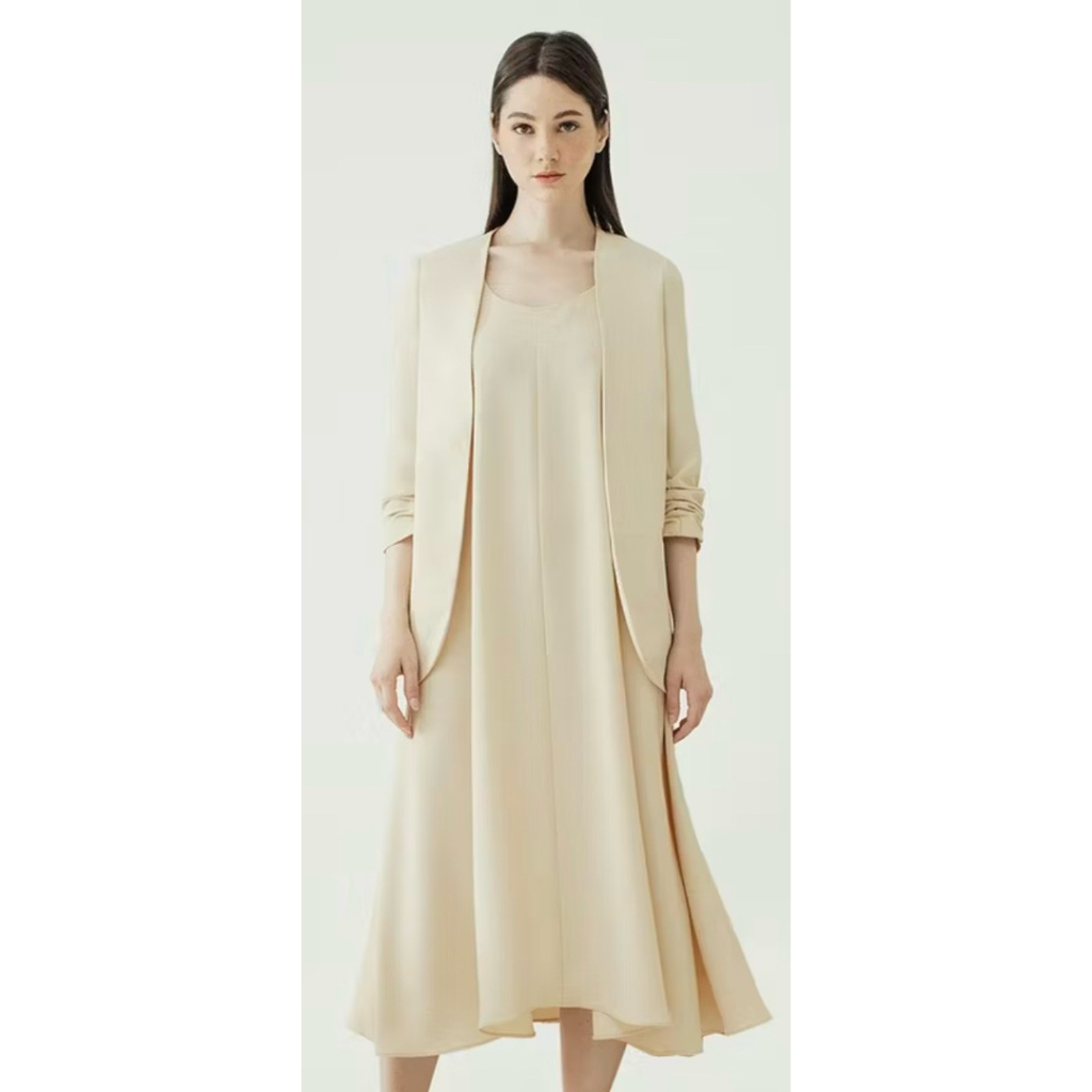 Preloved blazer id blzr.id blzr id blazer cream hyun oat jas wanita murah blazer kerja