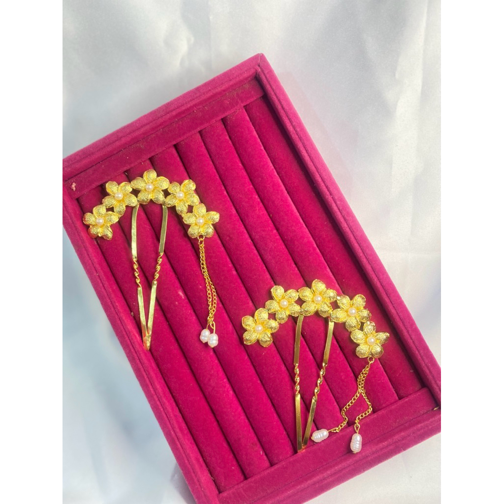 Cucuk Jepun/Cucuk Rambut Jepun kuningan lapis emas