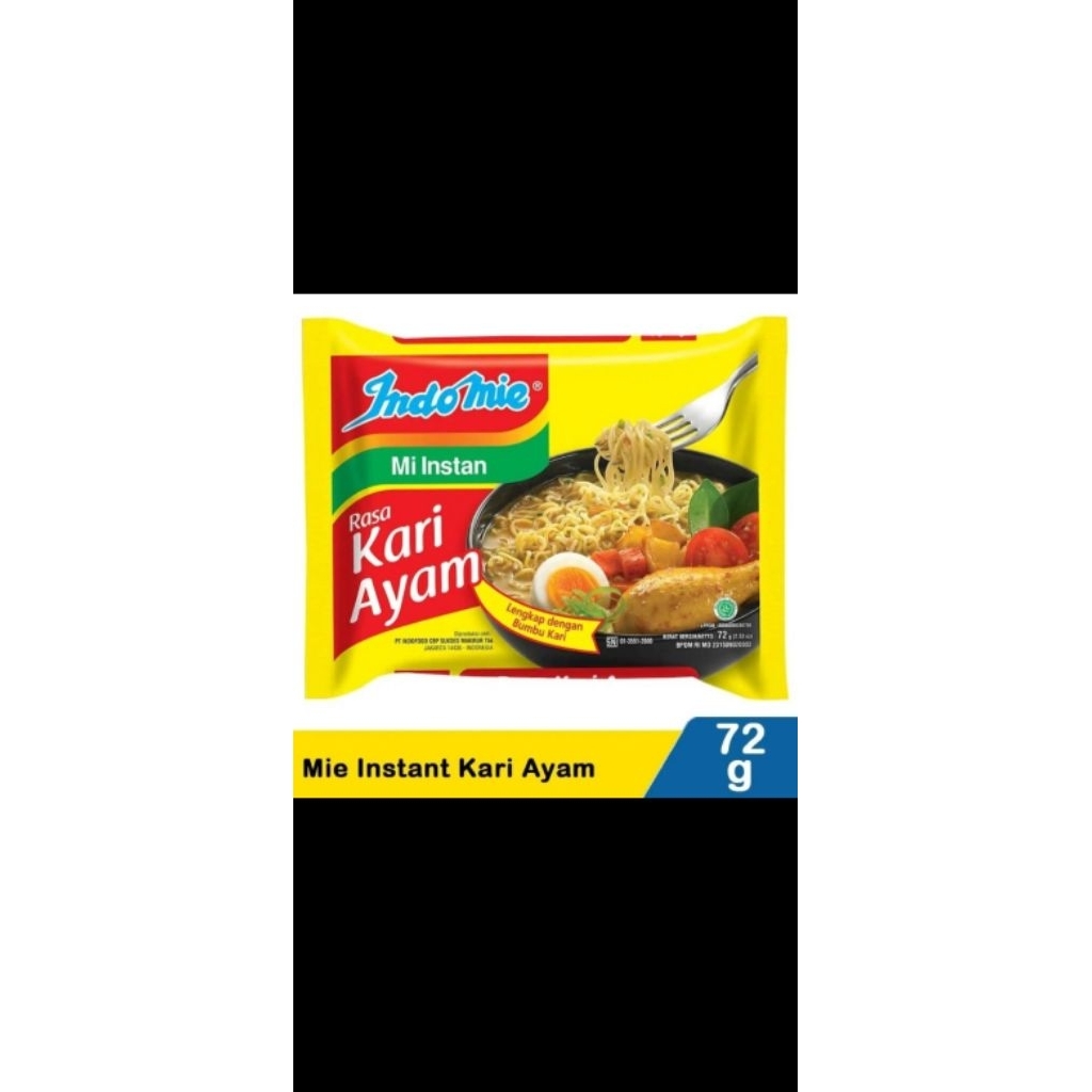 

Indomie Kari ayam 72 Gr 5 Pcs & 10 Pcs