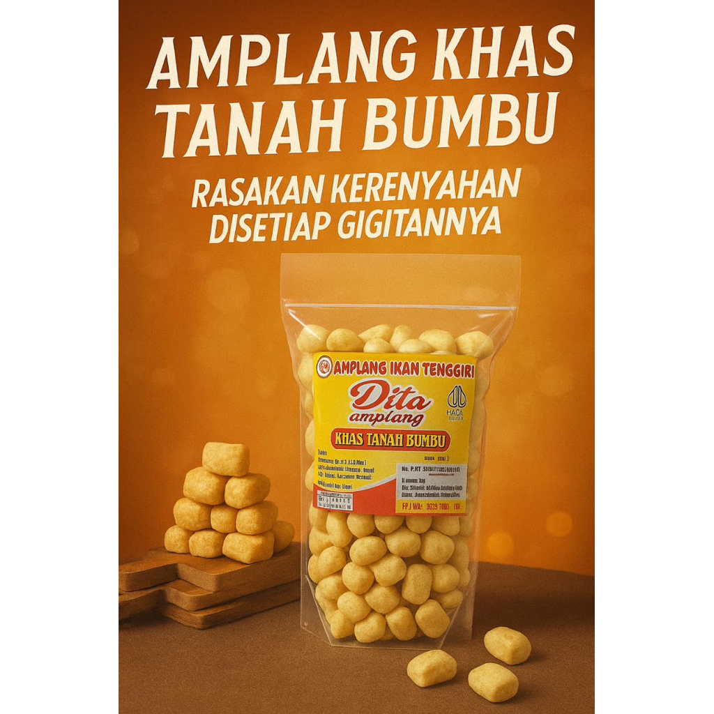 

Amplang Ikan Tenggiri Asli Amplang Dita Khas Tanah Bumbu Ukuran Besar 200g