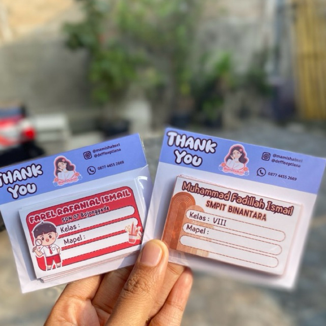 

Sticker Stiker Label nama sekolah custom