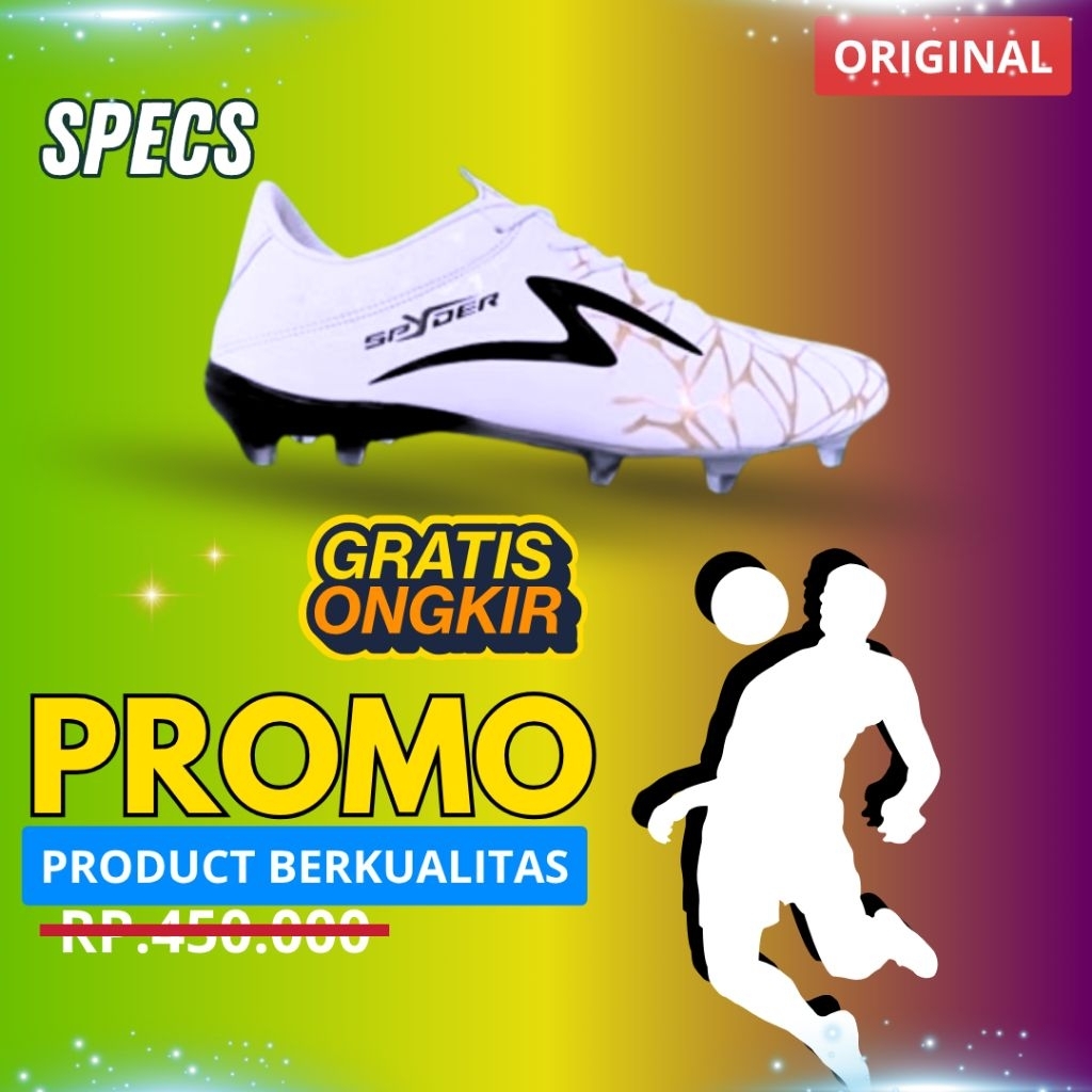 SEPATU BOLA SPECS SPYDER FG KOMPONEN ORIGINAL DEWASA SIZE 39-43