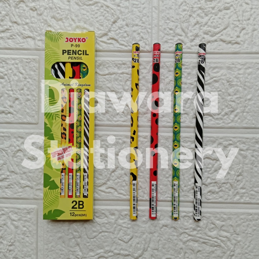 

SELUSIN (12 PCS) Pensil Joyko P-101 Animal Kingdom 2B