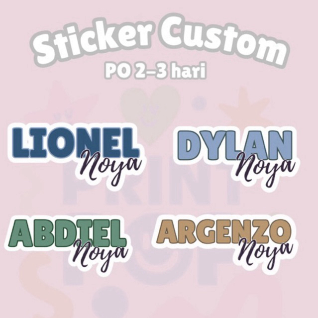 

Sticker - Stiker Nama Anak Custom - Custom Sticker Nama - Label nama anak - Stiker nama sekolah - Sticker stiker lucu