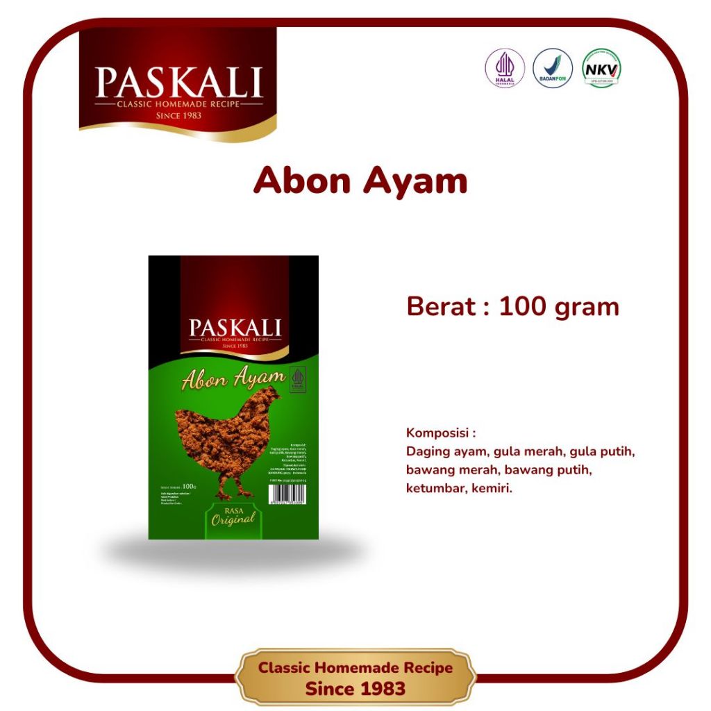 

Abon Ayam Paskali 100 Gram