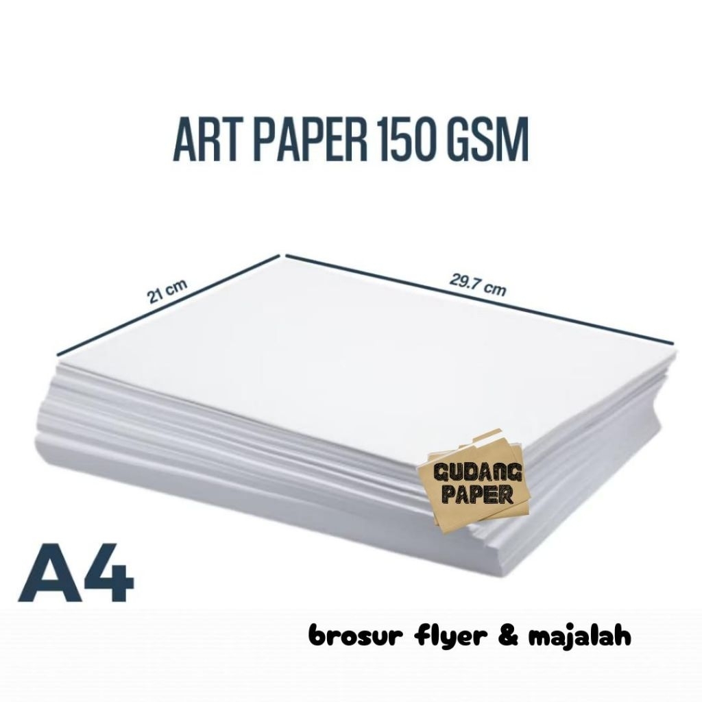 

Kertas Art Paper A4 150 gsm isi 500 Lembar / Kertas Art Paper 150 gsm A4