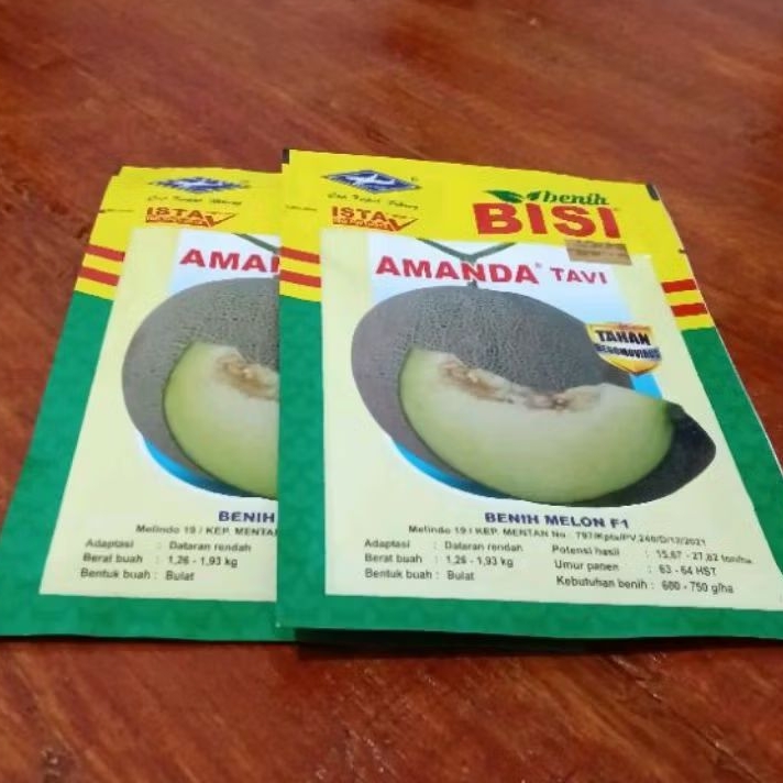 Benih Bibit Melon Amanda Tavi F1, Jumbo (Tipe Melon Madu Manis, Disukai Pasar) Isi 550 butir Kadalua