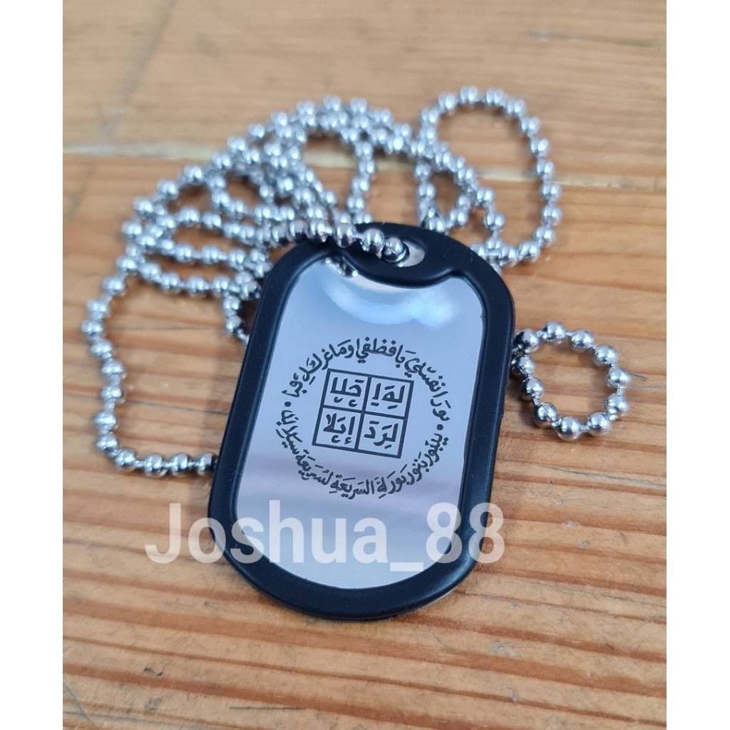 Kalung Liontin Titanium Custom Bisa Ukir Gambar Logo Sendiri(1pcs)