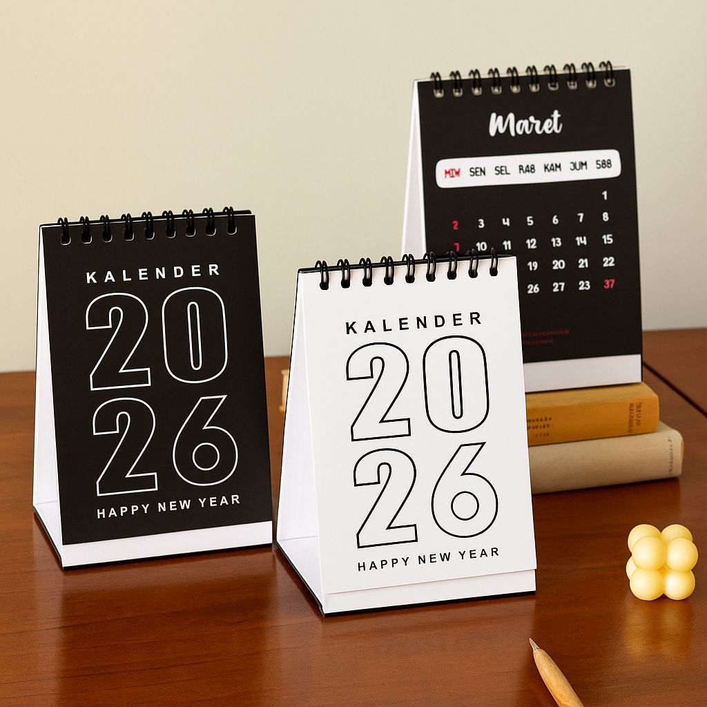 

Kalender Meja Mini 2026 / Kalender Duduk / Kalender Aesthetic 2026 Lengkap Hari Libur