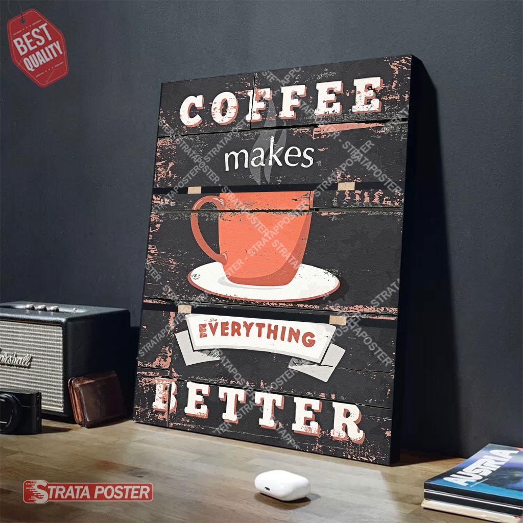 Dekorasi dinding cafe Poster kopi Wall decor vintage