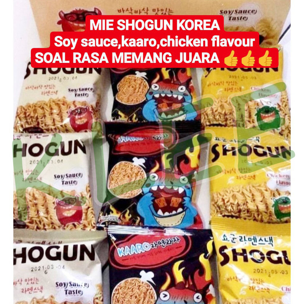 

[ECER] SHOGUN Makanan Ringan Mie Rasa Ayam Dan Spicy - Snack Mie Kremes Kaaro - Snack Mie Kremes Spicy 16-18g