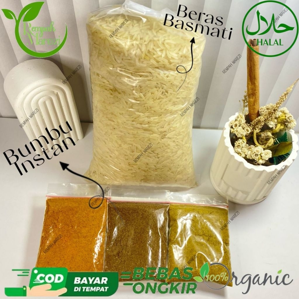 

wadistroalip beras basmati 1kg plus bumbu kebuli enak
