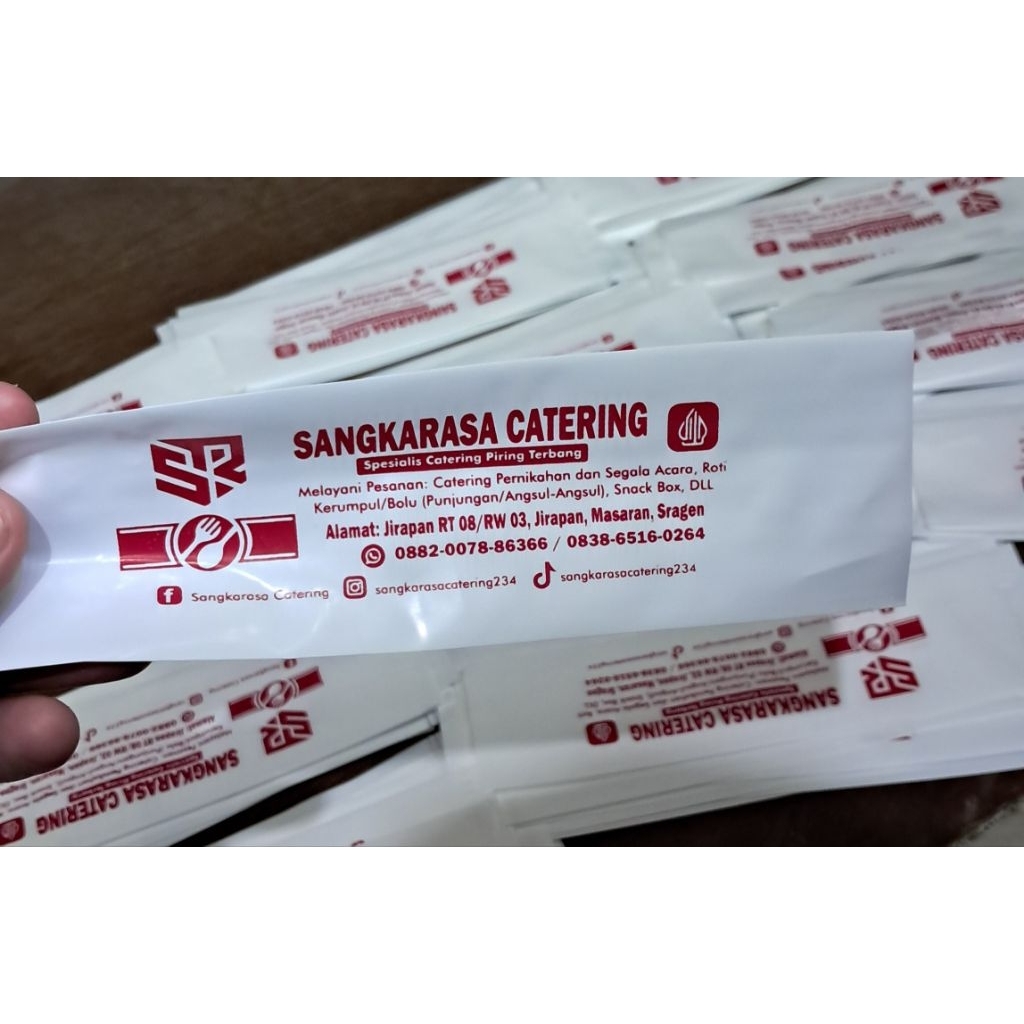 PLASTIK SENDOK CATERING ( sablon ) BUKAN SENDOK PLASTIK