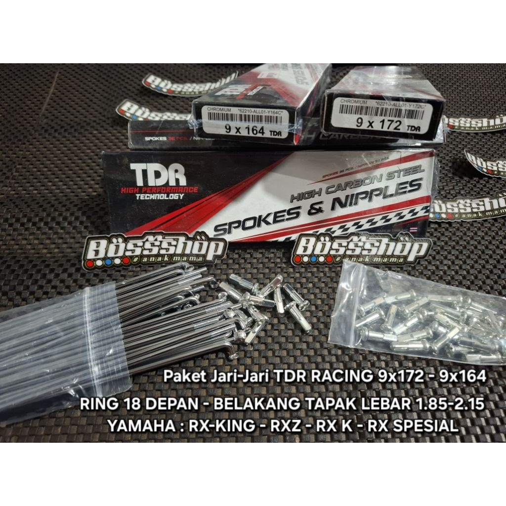 PAKET JARI-JARI TDR RACING RX-KING RING VELG 18 RUJI VELG Crom RX-KING/RXS/RXZ